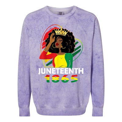 Juneteenth Women African American Black Colorblast Crewneck Sweatshirt