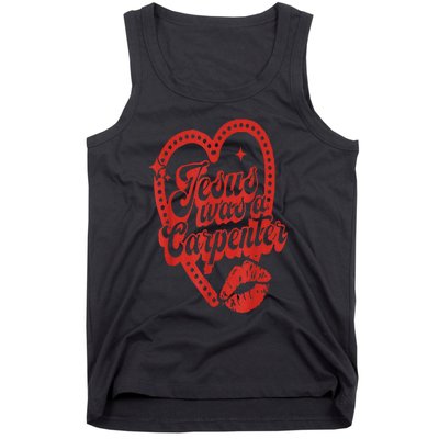 Jesus Was A Carpenter Groovy Christian Bible Tank Top