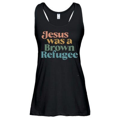 Jesus Was A Brown Refugee Ladies Essential Flowy Tank