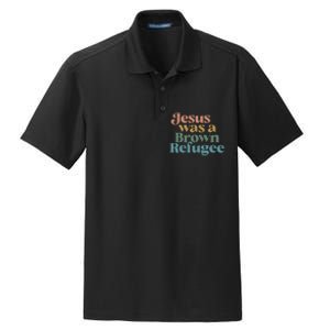 Jesus Was A Brown Refugee Dry Zone Grid Polo