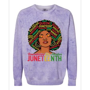 Juneteenth Wo African American Black Wo 1865 Colorblast Crewneck Sweatshirt