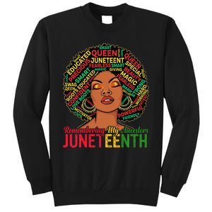 Juneteenth Wo African American Black Wo 1865 Tall Sweatshirt