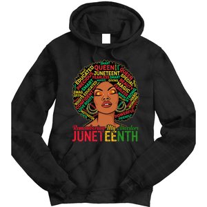 Juneteenth Wo African American Black Wo 1865 Tie Dye Hoodie