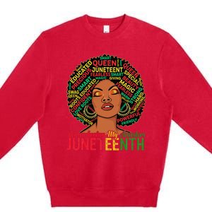 Juneteenth Wo African American Black Wo 1865 Premium Crewneck Sweatshirt