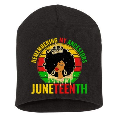 Juneteenth Women African American Black Women 1865 Short Acrylic Beanie