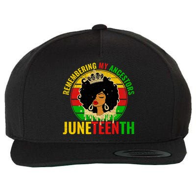 Juneteenth Women African American Black Women 1865 Wool Snapback Cap