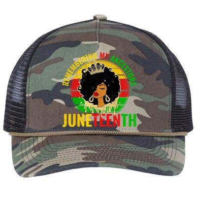 Juneteenth Women African American Black Women 1865 Retro Rope Trucker Hat Cap