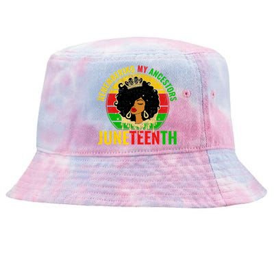 Juneteenth Women African American Black Women 1865 Tie-Dyed Bucket Hat