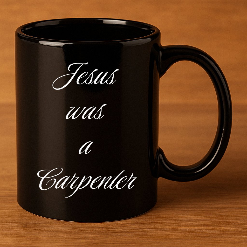 Jesus Was A Carpenter Christian God 11oz C Handle Ceramic Mug