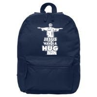 Jesus Wants A Hug 16 in Basic Backpack