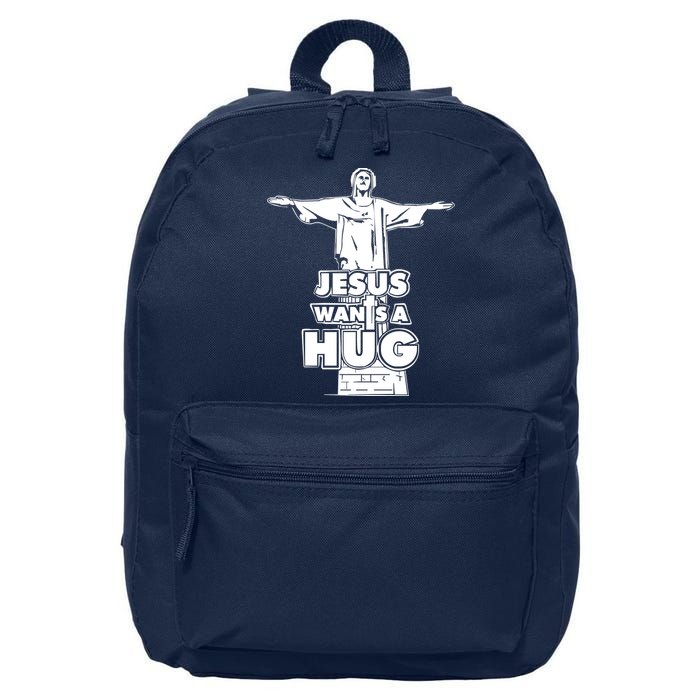 Jesus Wants A Hug 16 in Basic Backpack
