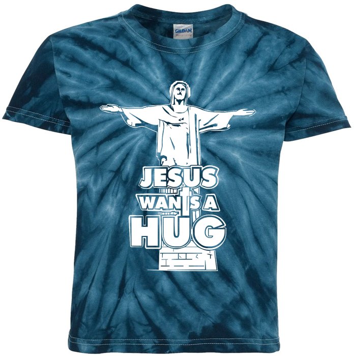 Jesus Wants A Hug Kids Tie-Dye T-Shirt