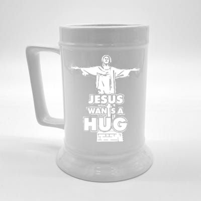 Jesus Wants A Hug Beer Stein