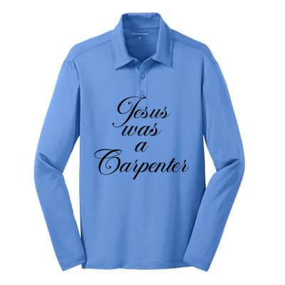 Jesus Was A Carpenter Silk Touch Performance Long Sleeve Polo