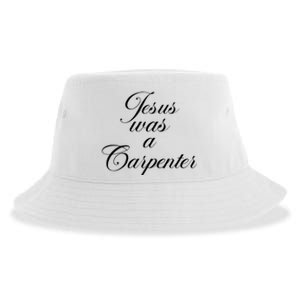 Jesus Was A Carpenter Sustainable Bucket Hat