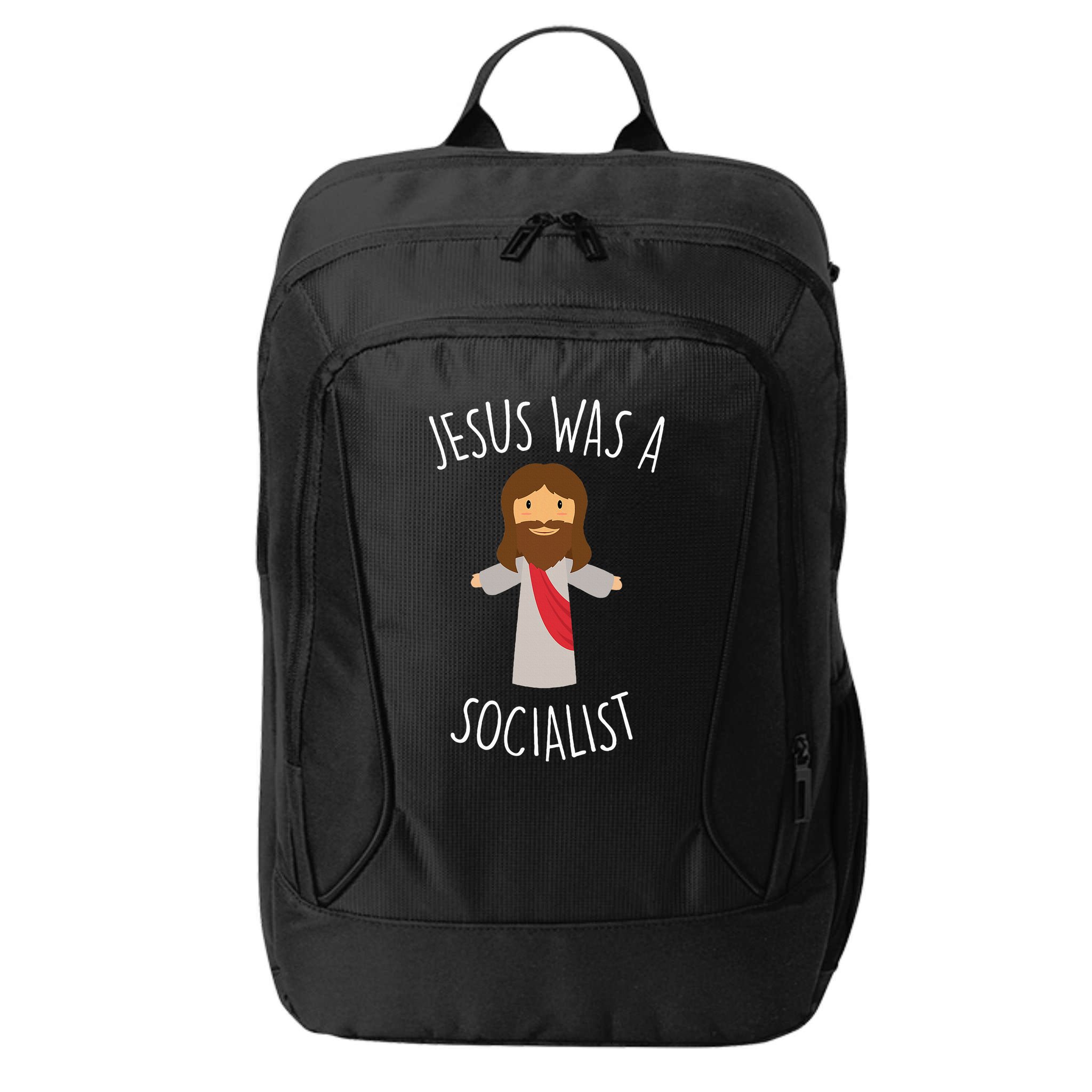 Jesus Was A Socialist Funny Socialism Leftist City Backpack