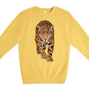 Jaguar Wild Animal Art Premium Crewneck Sweatshirt