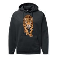 Jaguar Wild Animal Art Performance Fleece Hoodie