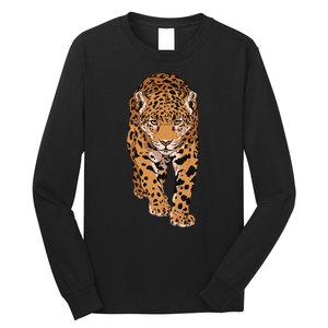 Jaguar Wild Animal Art Long Sleeve Shirt