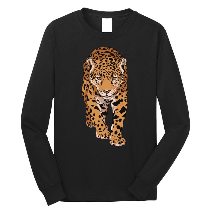 Jaguar Wild Animal Art Long Sleeve Shirt