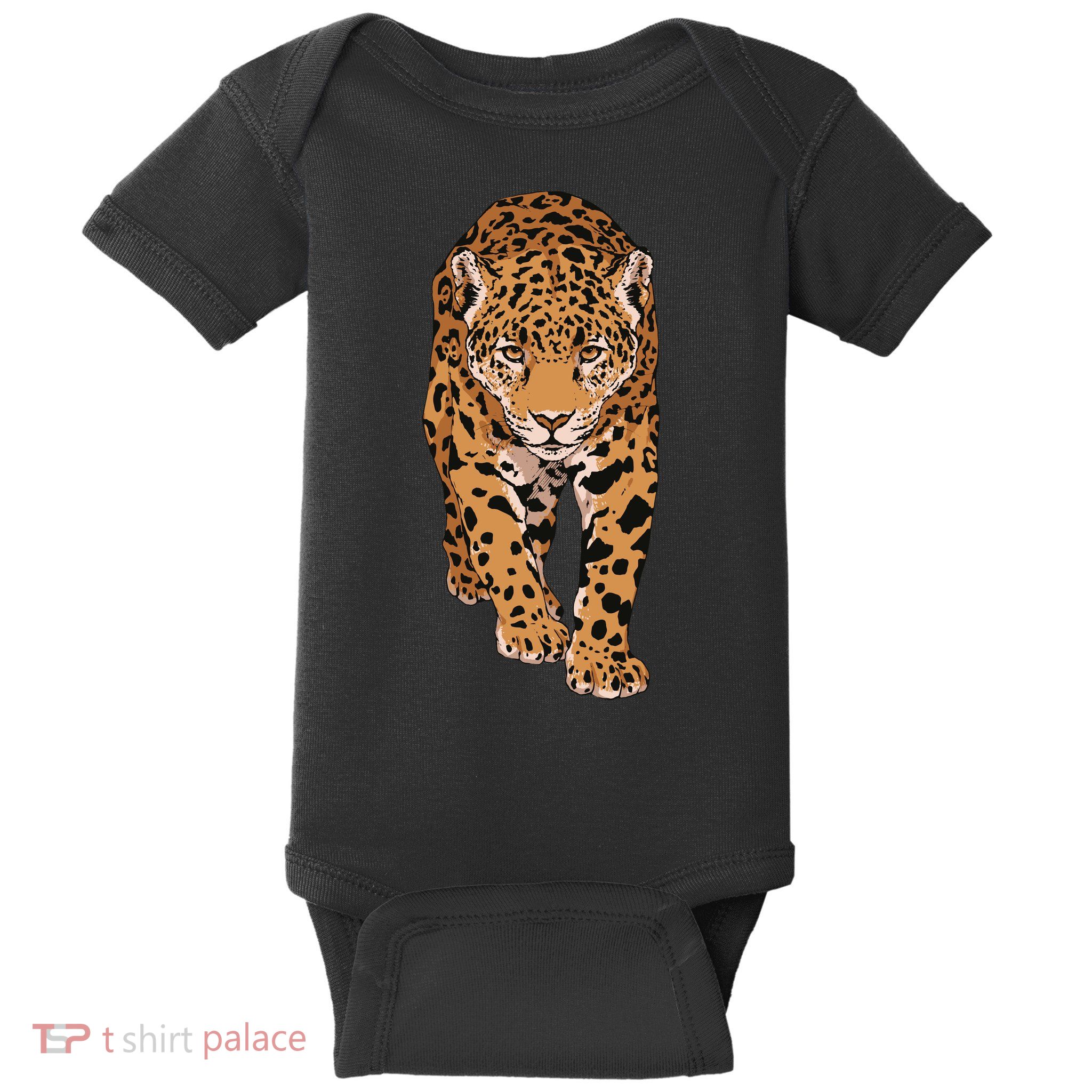 Jaguar Wild Animal Art Baby Bodysuit