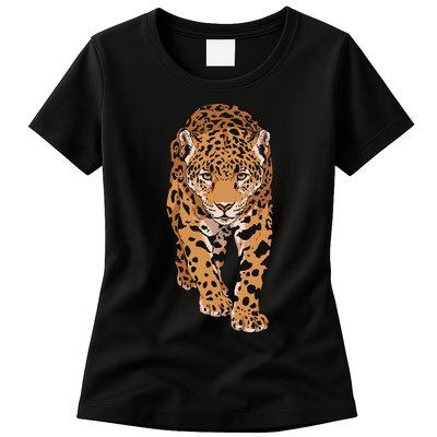 Jaguar Wild Animal Art Womens T-Shirt