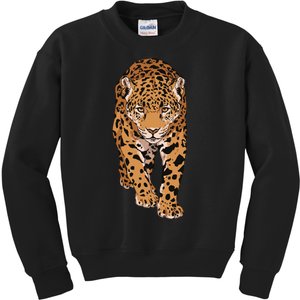 Jaguar Wild Animal Art Kids Sweatshirt