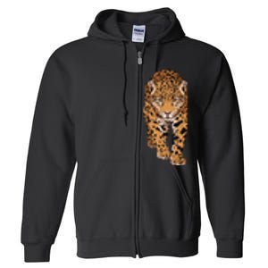 Jaguar Wild Animal Art Full Zip Hoodie