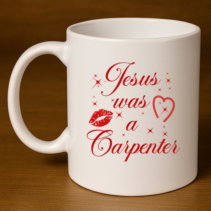 Jesus Was A Carpenter Christian Jesus Sayings 11oz C Handle Ceramic Mug