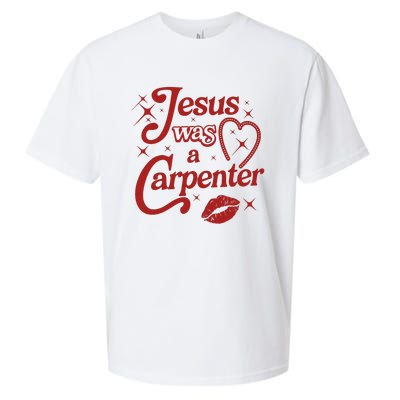 Jesus Was A Carpenter Christian Jesus Sayings Sueded Cloud Jersey T-Shirt