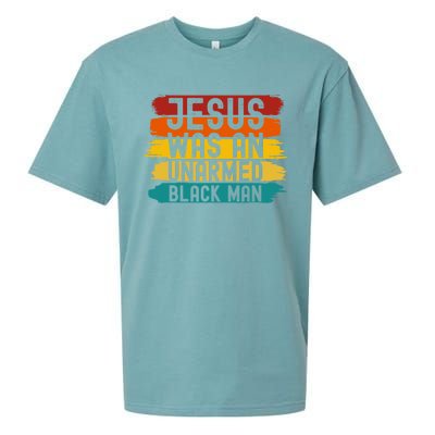 Jesus Was An Unarmed Black Man Retro Vintage Christian Lover Sueded Cloud Jersey T-Shirt