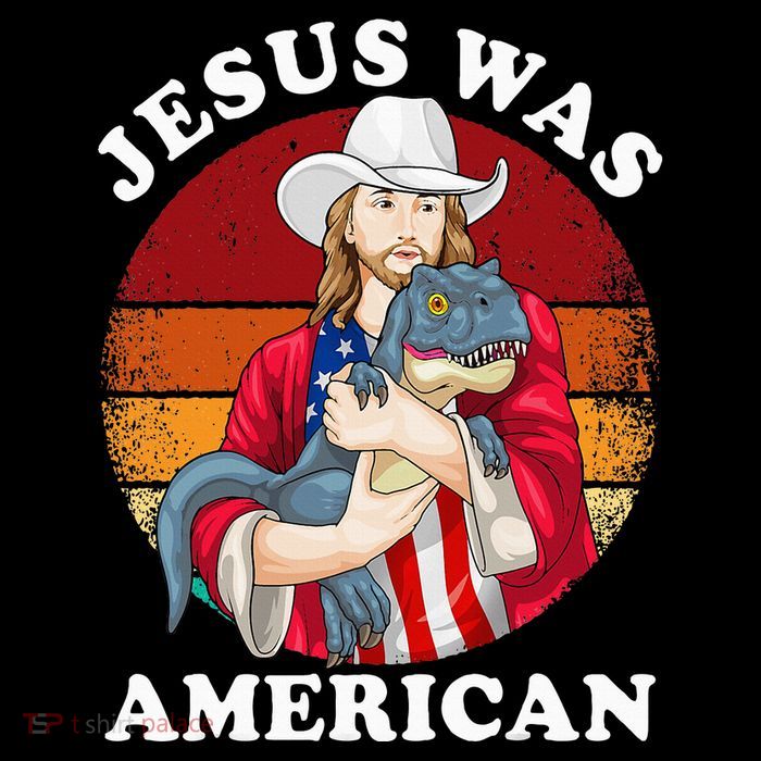 Jesus Was American Dinosaur Jesus Trex Premium T-Shirt