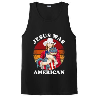 Jesus Was American Dinosaur Jesus Trex PosiCharge Competitor Tank
