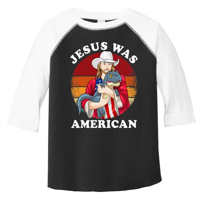 Jesus Was American Dinosaur Jesus Trex Toddler Fine Jersey T-Shirt