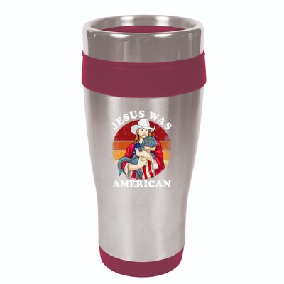 Jesus Was American Dinosaur Jesus Trex 16oz Travel Tumbler