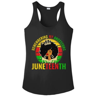 Juneteenth wo African American black Wo 1865 Ladies PosiCharge Competitor Racerback Tank