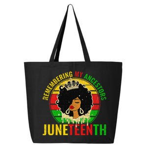 Juneteenth wo African American black Wo 1865 25L Jumbo Tote