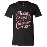 Jesus Was A Carpenter V-Neck T-Shirt