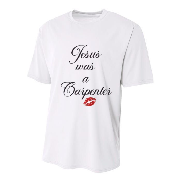 Jesus Was A Carpenter Christian Bible Verse Youth Performance Sprint T-Shirt