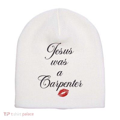 Jesus Was A Carpenter Christian Bible Verse Short Acrylic Beanie