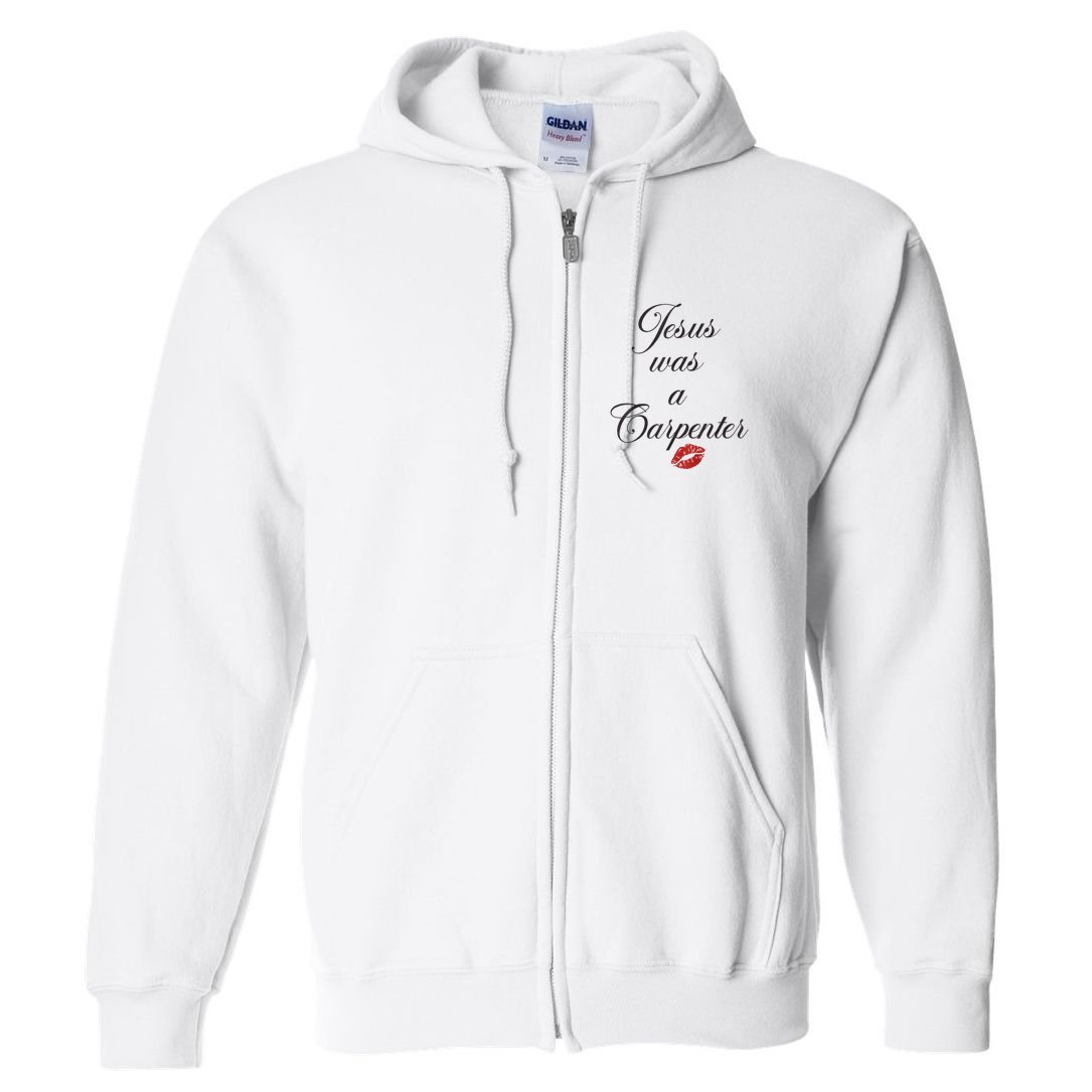 Jesus Was A Carpenter Christian Bible Verse Full Zip Hoodie