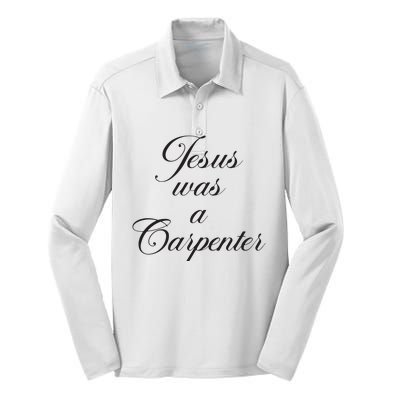 Jesus Was A Carpenter Silk Touch Performance Long Sleeve Polo