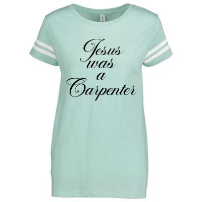 Jesus Was A Carpenter Enza Ladies Jersey Football T-Shirt