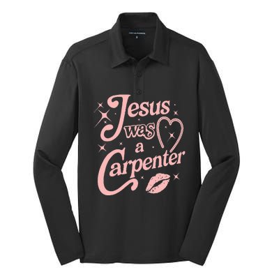 Jesus Was A Carpenter Silk Touch Performance Long Sleeve Polo