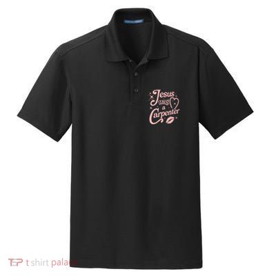 Jesus Was A Carpenter Dry Zone Grid Polo