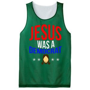 Jesus Was A Democrat Political Liberal Mesh Reversible Basketball Jersey Tank