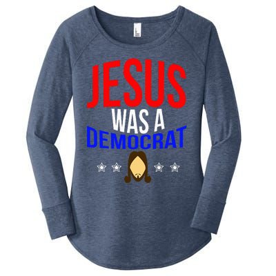 Jesus Was A Democrat Political Liberal Women's Perfect Tri Tunic Long Sleeve Shirt