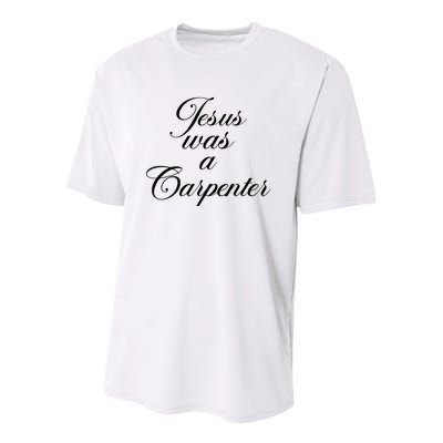 Jesus Was A Carpenter Youth Performance Sprint T-Shirt