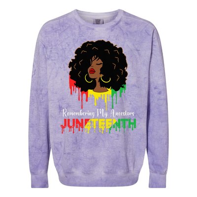 Juneteenth wo African American black Wo 1865 Colorblast Crewneck Sweatshirt