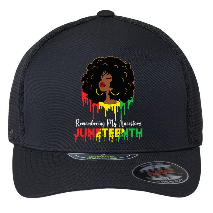 Juneteenth wo African American black Wo 1865 Flexfit Unipanel Trucker Cap